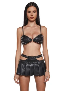 Club Exx Tops*Hardcore Style Spiked Bra Top