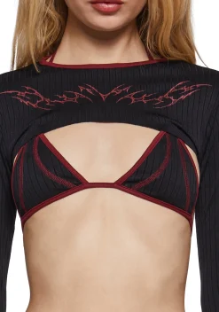 Club Exx Tops|Plus*Harness The Energy Shrug Set
