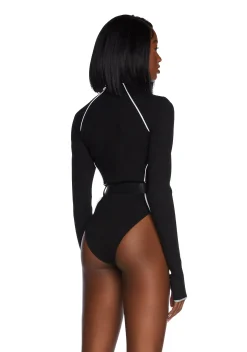 Poster Grl Tops*Hashtag Executive Suite Reflective Bodysuit