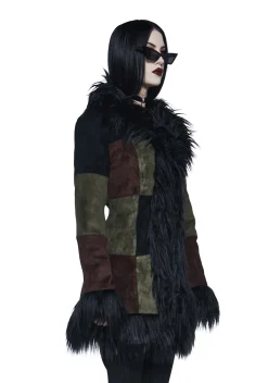 Widow Outerwear|Plus*Hearing Heartbeats Faux Suede Coat
