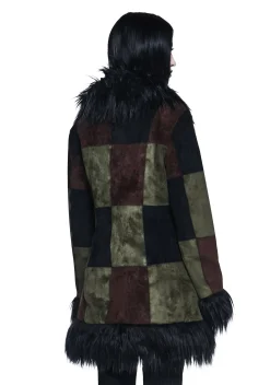 Widow Outerwear|Plus*Hearing Heartbeats Faux Suede Coat