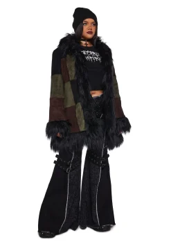 Widow Outerwear|Plus*Hearing Heartbeats Faux Suede Coat