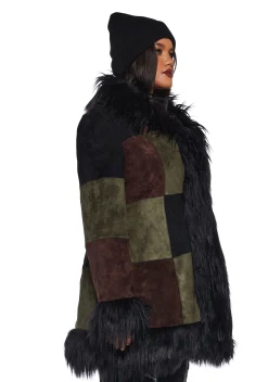 Widow Outerwear|Plus*Hearing Heartbeats Faux Suede Coat