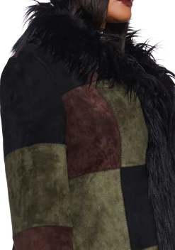 Widow Outerwear|Plus*Hearing Heartbeats Faux Suede Coat