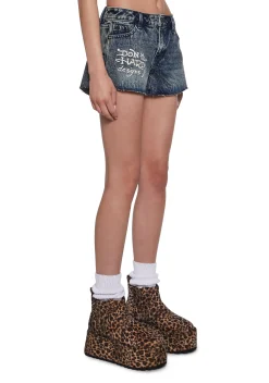 Ed Hardy Bottoms|Shorts*Heart Dagger Denim Shorts