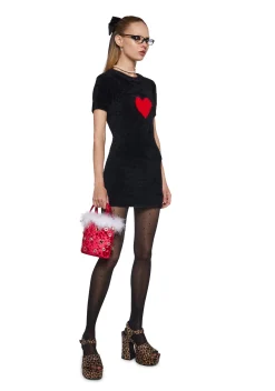 Sugar Thrillz Dresses|Plus*Heart Light Fuzzy Dress