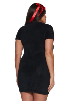 Sugar Thrillz Dresses|Plus*Heart Light Fuzzy Dress