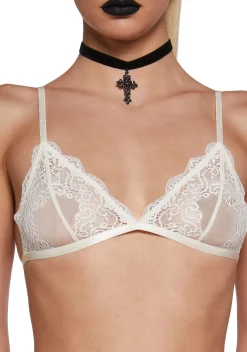 Widow Lingerie*Heartless Lust Triangle Bra - Ivory