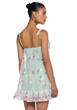 Sugar Thrillz Dresses*Heaven Struck Babydoll Dress - Sage