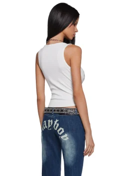 Playboy by Dolls Kill Tops|Plus*Here To Shine Graphic Tank
