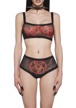 Widow Lingerie|Plus*Hidden Goth Panty Set