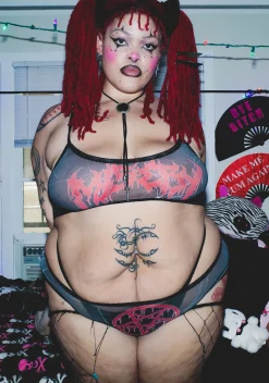 Widow Lingerie|Plus*Hidden Goth Panty Set