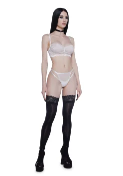 Current Mood Lingerie*Hidden Secrets Lace Bralette - White
