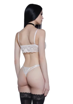 Current Mood Lingerie*Hidden Secrets Lace Bralette - White