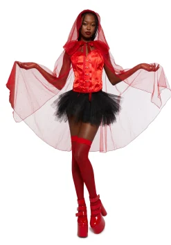 Trickz N' Treatz Outerwear*Hide No More Sheer Cape