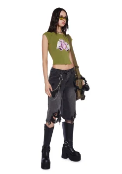 Widow Tops|Plus*High Voltage Lace Up Top