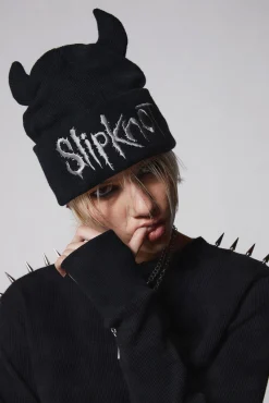 Dolls Kill x Slipknot Hats*Hive Mind Horned Beanie