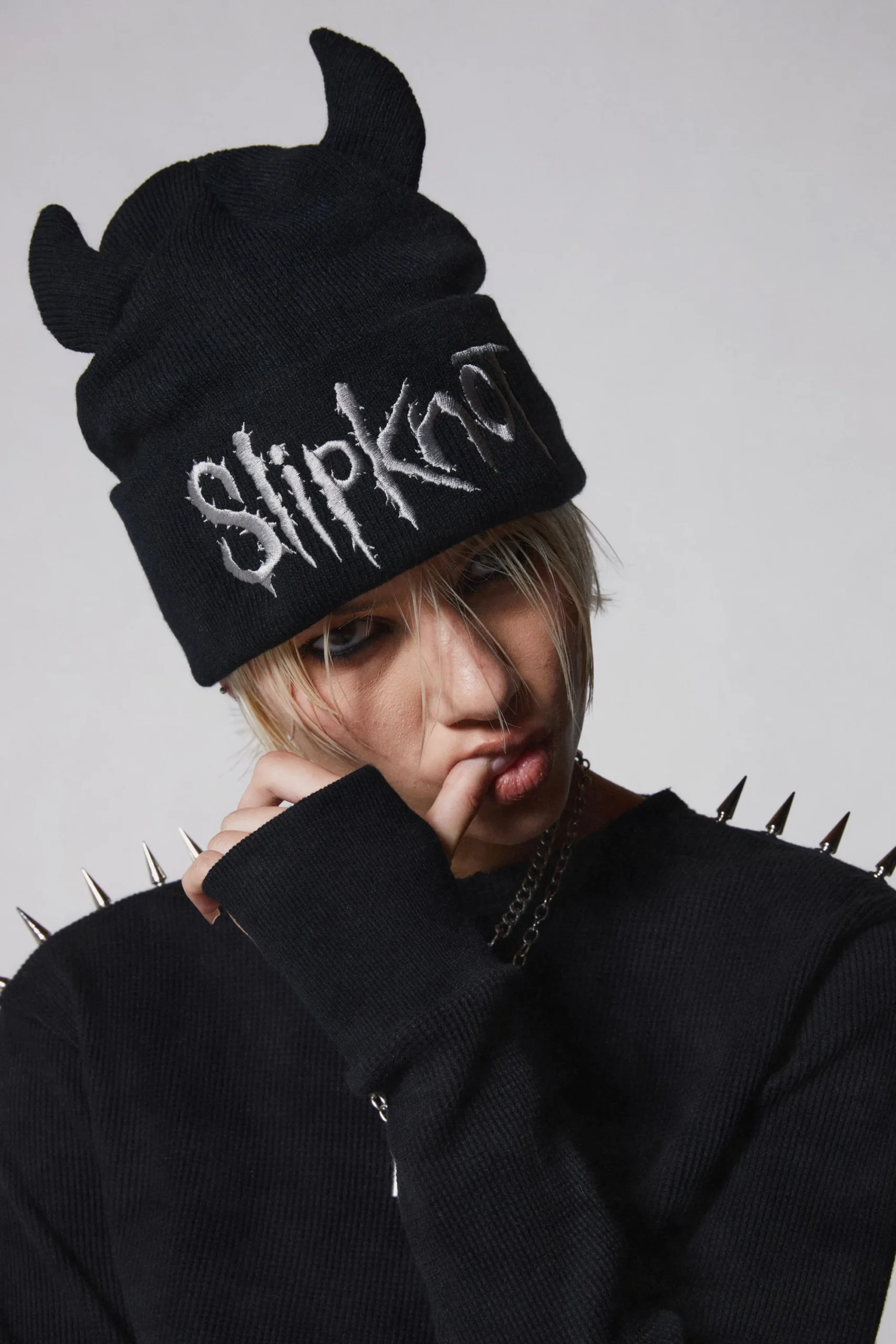 Dolls Kill x Slipknot Hats*Hive Mind Horned Beanie