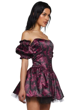 Sugar Thrillz Dresses|Plus*Holding Court Corset Dress - Black