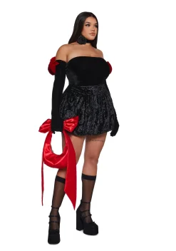 Sugar Thrillz Tops|Plus*Holiday Heart Bodysuit And Gloves Set
