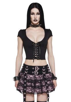 Widow Bottoms|Skirts*Holy Hexed Mini Skirt