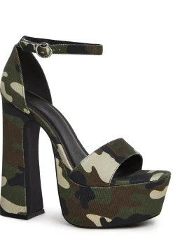 Current Mood Platforms|Heels*Holy Revelation Pure Platform Heels - Camo