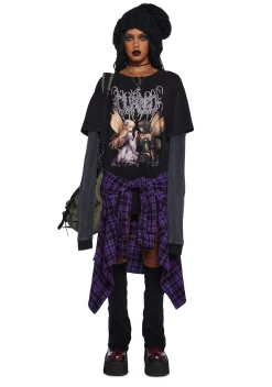 Widow Tops|Plus*Hopelessly Fated Long Sleeve Tee