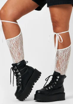 Koi Footwear Boots|Platforms*Hydra All Black Matrix Platform Boots