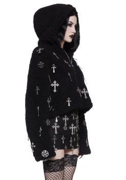 Widow Outerwear*Idol Worship Hooded Sherpa Jacket