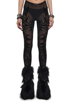 Widow Bottoms*Ill Fated Love Mesh Leggings