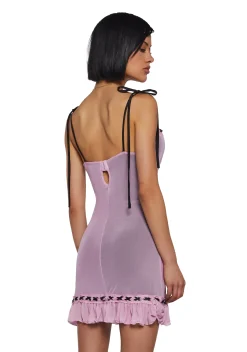 Current Mood Dresses*I’m Baby Slip Dress - Pink Mesh