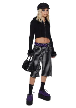 The Grave Girls Tops*Imaginary Joy Cropped Cardigan - Black