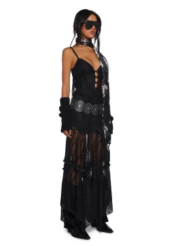 Current Mood Dresses|Plus*Imagined West Maxi Dress - Black