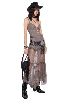 Current Mood Dresses*Imagined West Maxi Dress - Brown