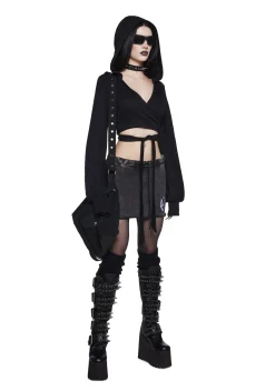Widow Tops|Plus*In Your Dark Dreams Wrap Top
