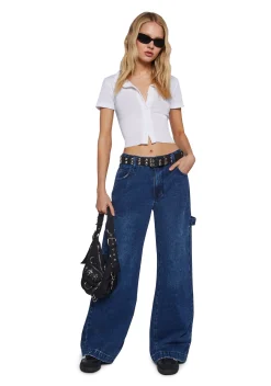 dELiA*s by Dolls Kill Bottoms|Pants*Indigo So Misunderstood Carpenter Jeans