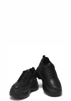 Koi Footwear Platforms|Sneakers*Jennie Striker Chunky Bubble Trainers - Black