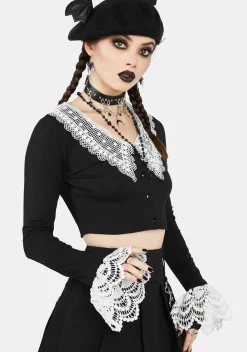 The Grave Girls Tops*Just My Type Lace Collared Top