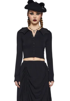 The Grave Girls Tops*Just Wing It Collared Top