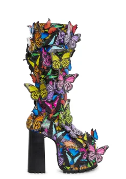Club Exx Boots|Platforms*Kaleidoscope Vision Platform Boots