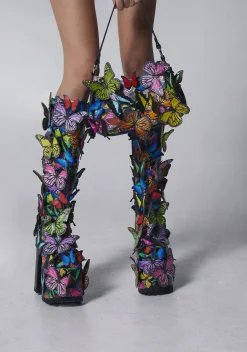 Club Exx Boots|Platforms*Kaleidoscope Vision Platform Boots