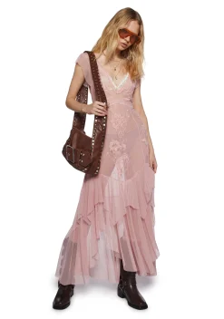 Current Mood Dresses|Plus*Karmic Commotion Midi Dress - Pink