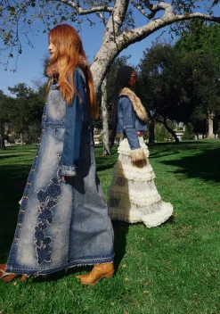 dELiA*s by Dolls Kill Outerwear|Plus*Kings Road Denim Maxi Coat