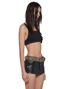 Funk Plus Belts & Harnesses*Large Conical Studded Waist Belt - Leopard