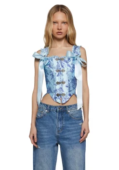 Sugar Thrillz Corsets|Tops*Lavish Duchess Corset Top - Blue