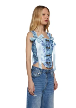 Sugar Thrillz Corsets|Tops*Lavish Duchess Corset Top - Blue