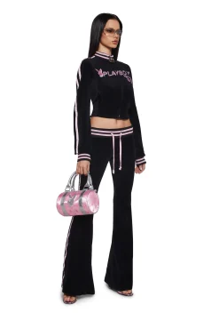Playboy by Dolls Kill Bottoms|Pants*Leisurely Yours Velour Track Pants