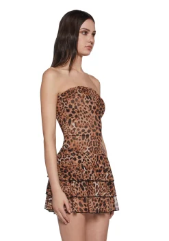 X_JNK USA Dresses|Mini Dresses*Leopard Vibes Strapless Mini Dress