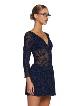 x_Sky to Moon Dresses|Mini Dresses*Letters Never Sent Mini Dress - Dark Blue