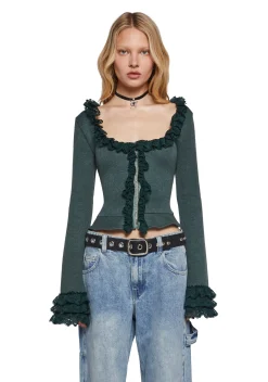 dELiA*s by Dolls Kill Tops|Plus*Lingering Still Long Sleeve Top